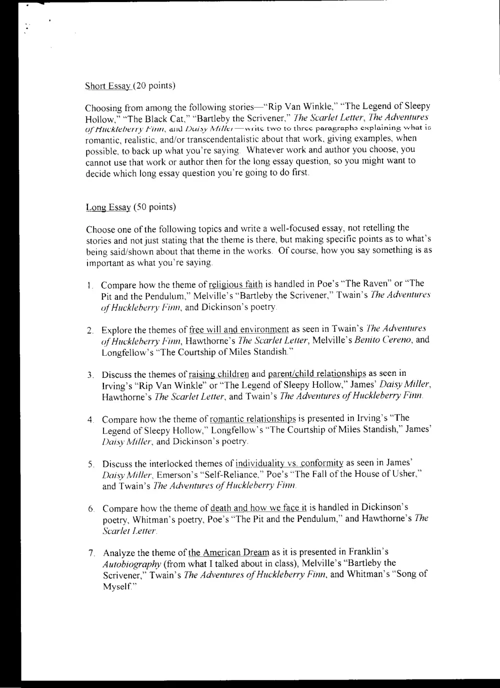 ENG 224 Final, Spring 2008, page 2