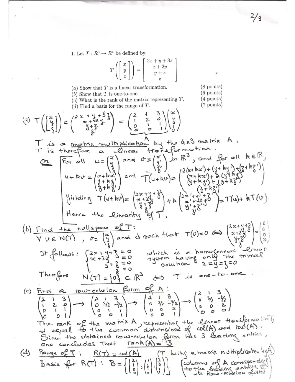 MATH 218 Final Collection Finals with Solution, Spring 2017, page 2