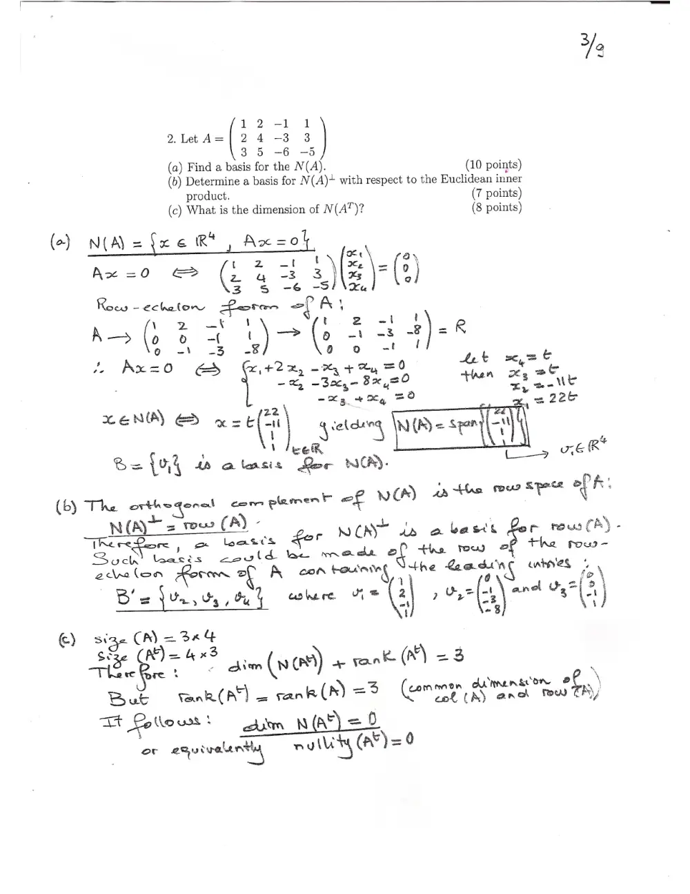 MATH 218 Final Collection Finals with Solution, Spring 2017, page 3