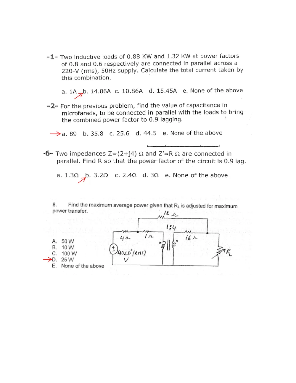 EECE 210 Problems For Final -with Some Solutions, Fall 2012, page 9