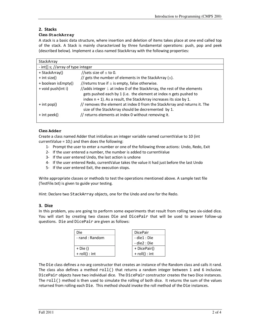 CMPS 200 Homework Assignment 13, Fall 2011, page 2