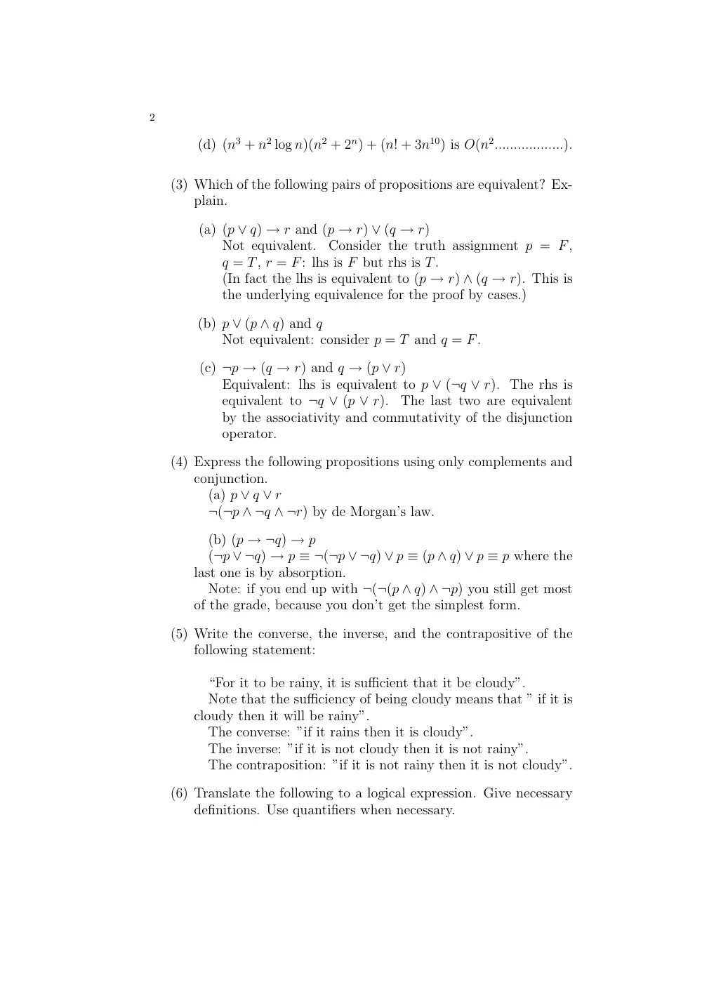 MATH 211 Exam 2 With Solution, Fall 2005, page 2