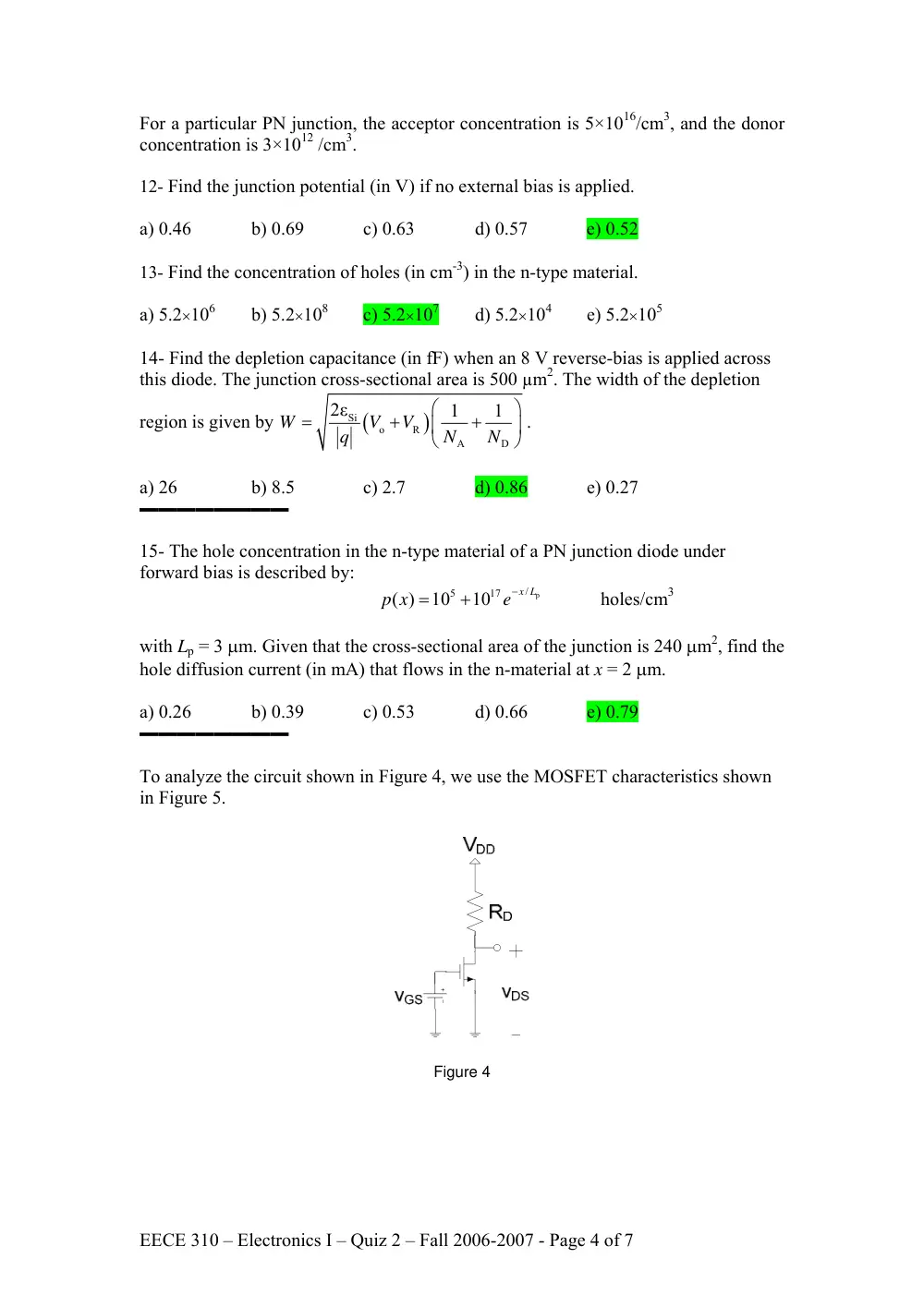 EECE 310 Exam 2, Fall 2006, page 4