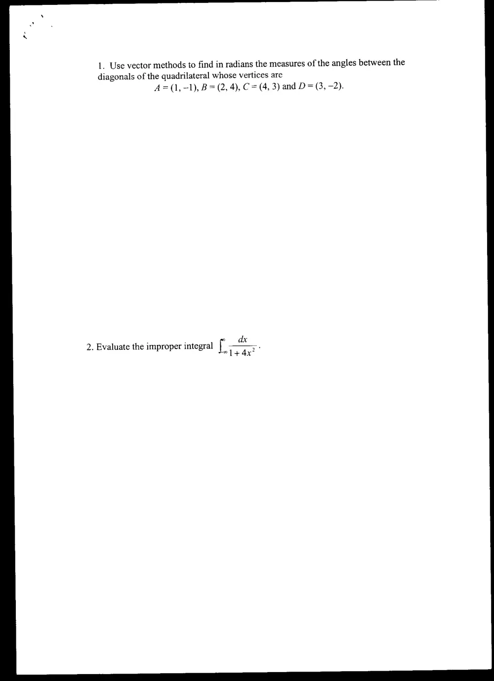 MATH 102 Final, Spring 2005, page 2