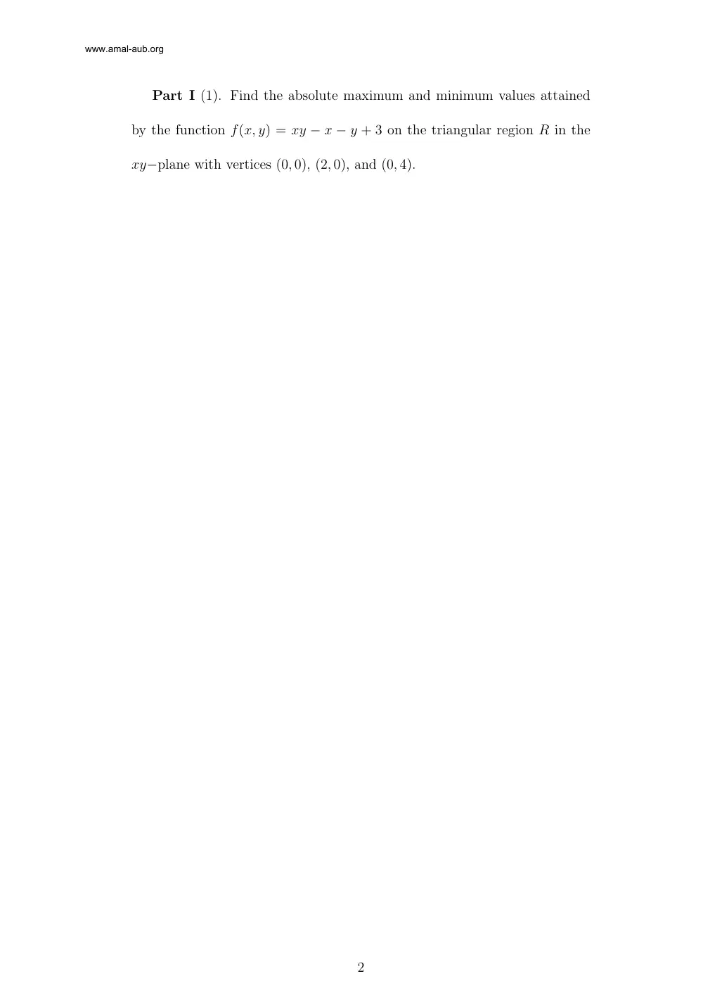 MATH 201 Final, Fall 2004, page 2