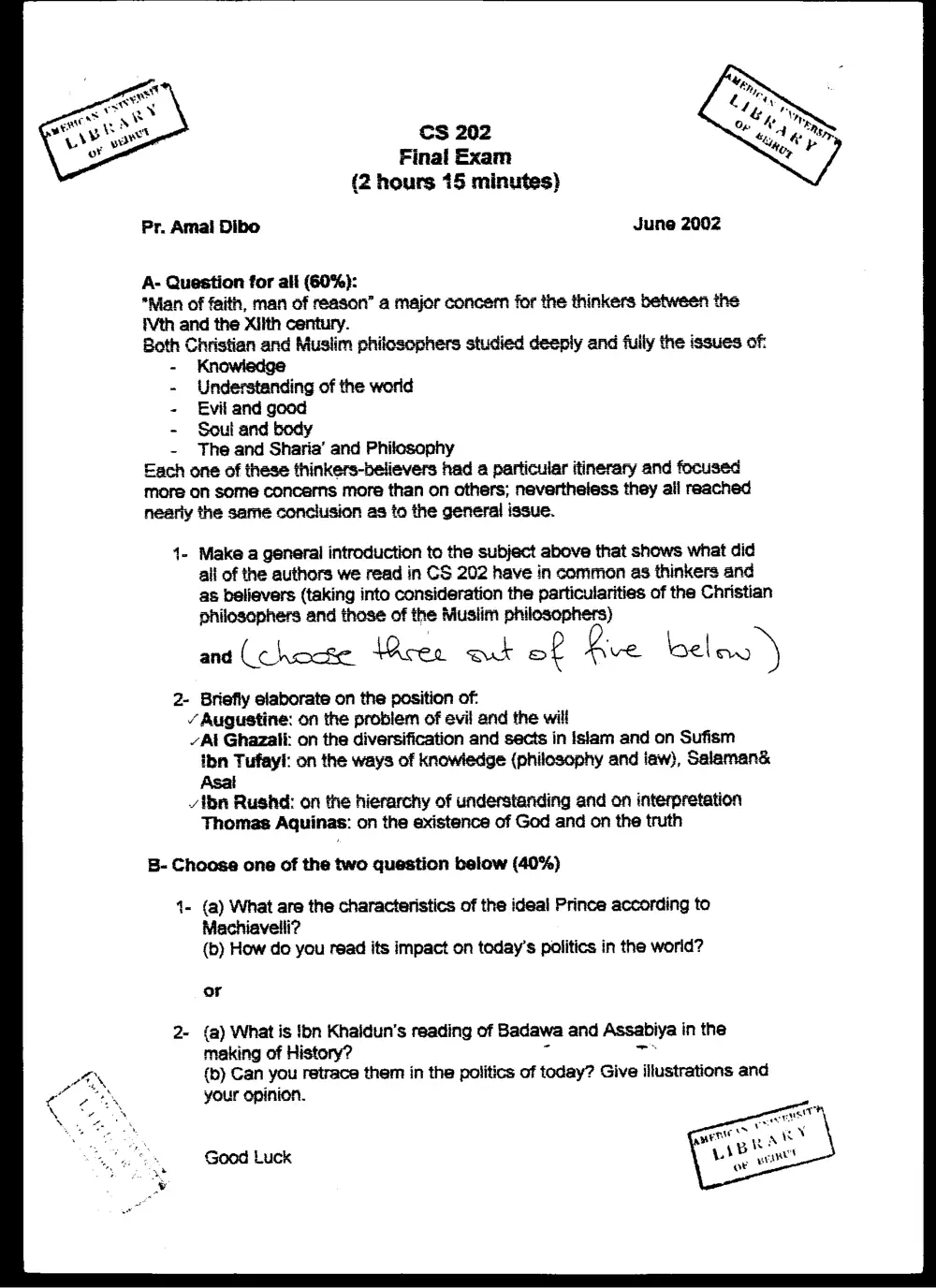 CVSP 202 Final, Spring 2002, page 1
