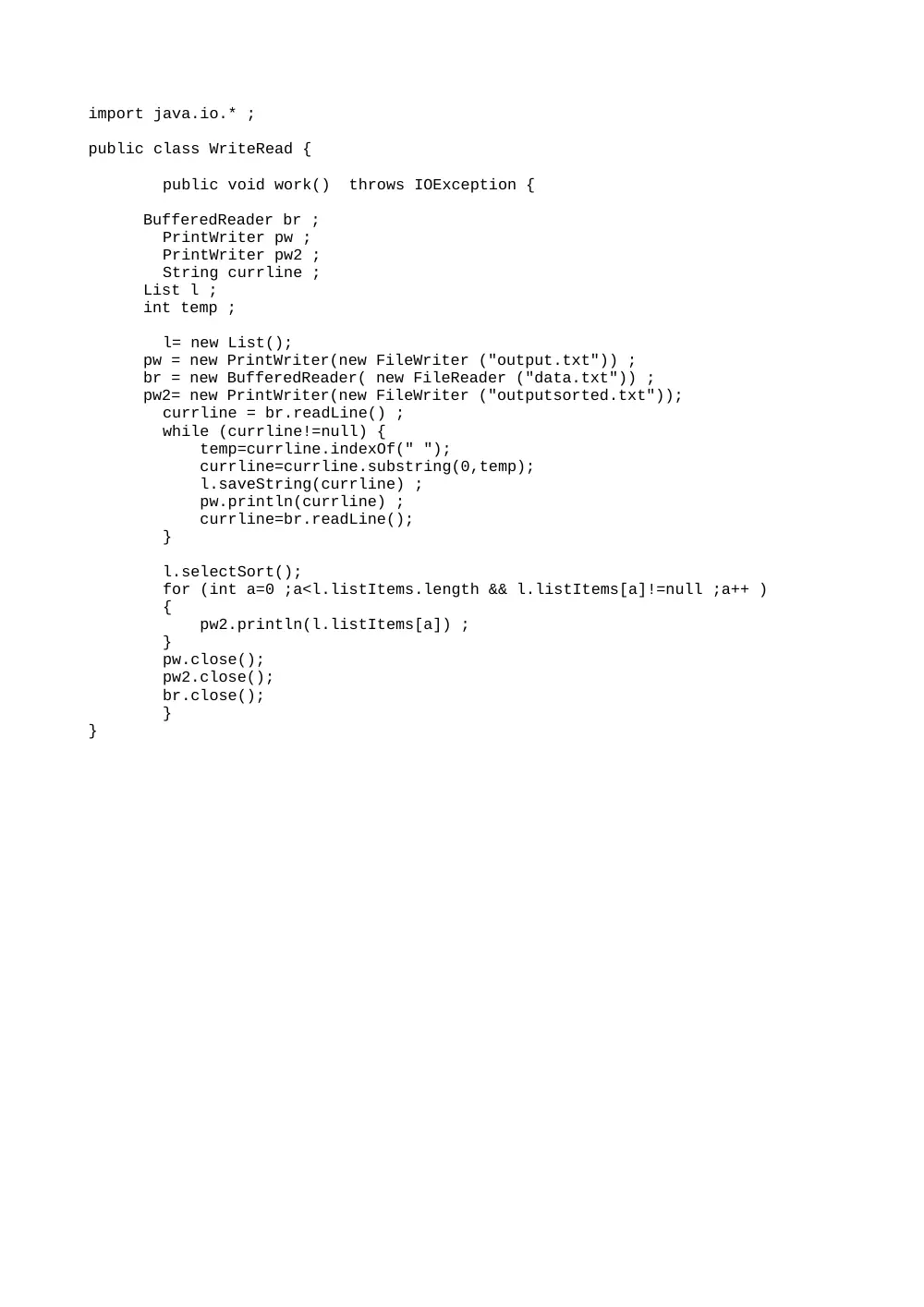 CSC 220 Code Exercise 2, Summer 2009, page 6