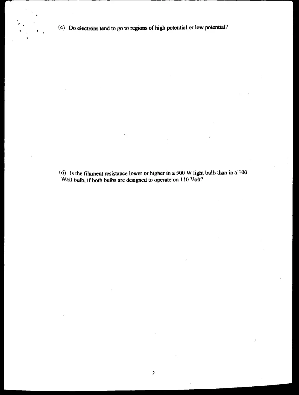PHYS 211 Final, Spring 1998, page 2