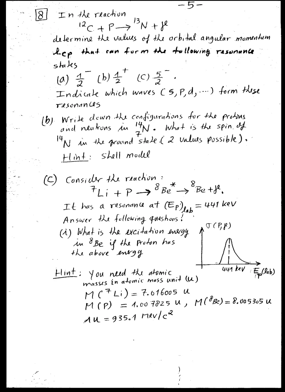 PHYS 310 Final, Spring 1996, page 6