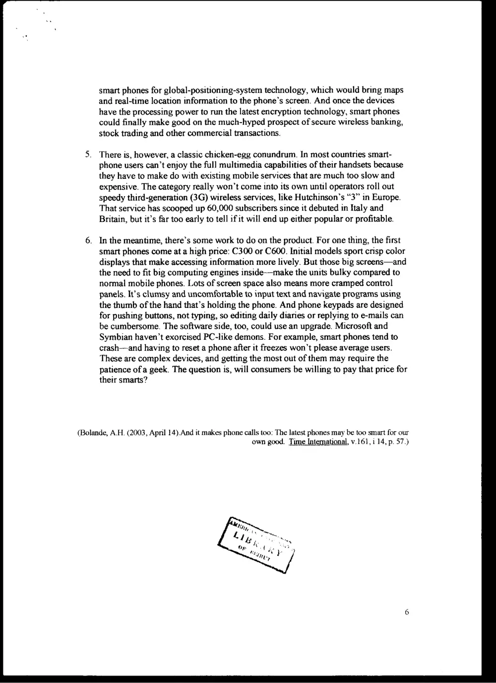 ENG 206 Final, Spring 2003, page 6