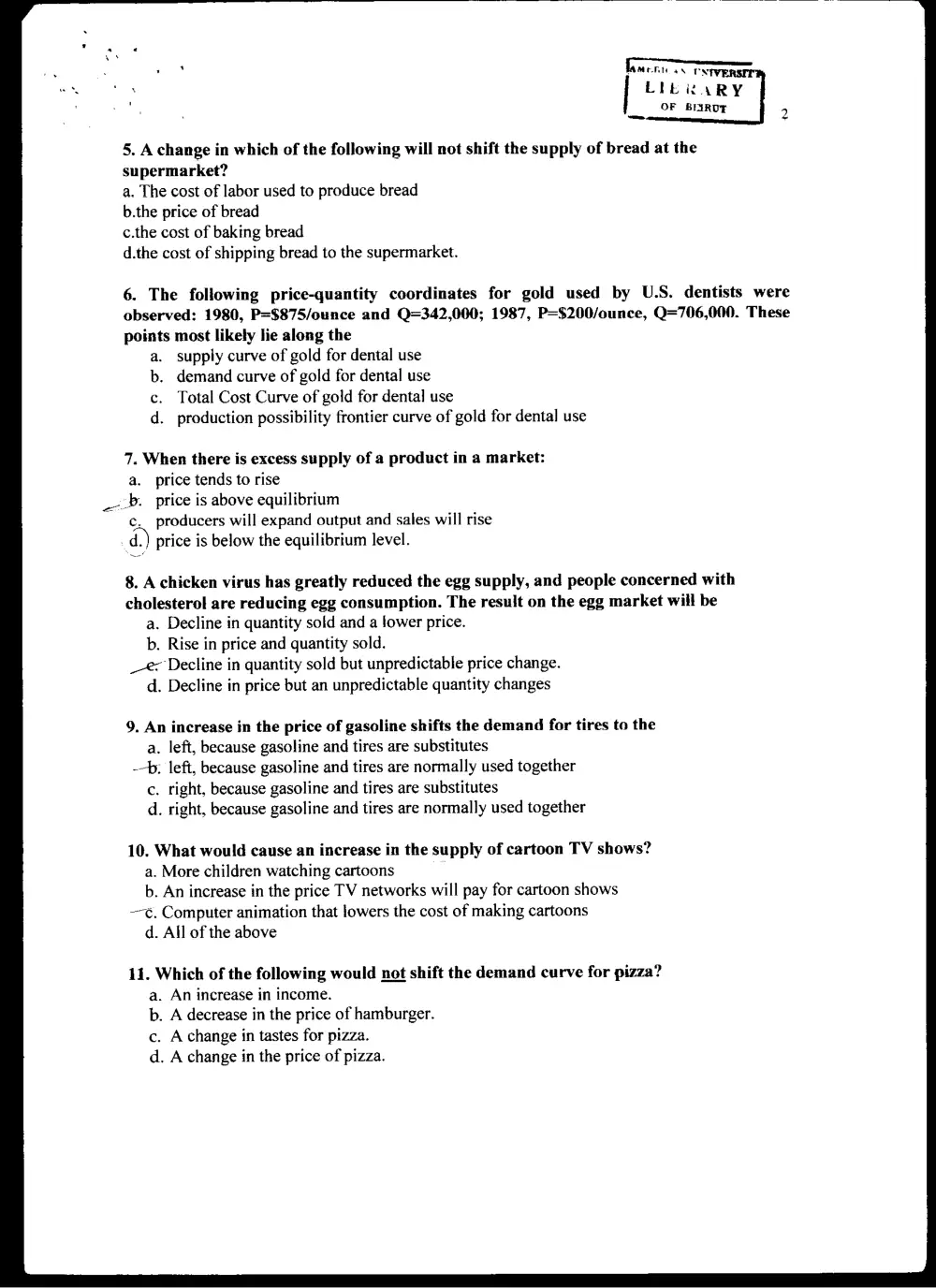 ECON 103 Exam, Fall 2002, page 2