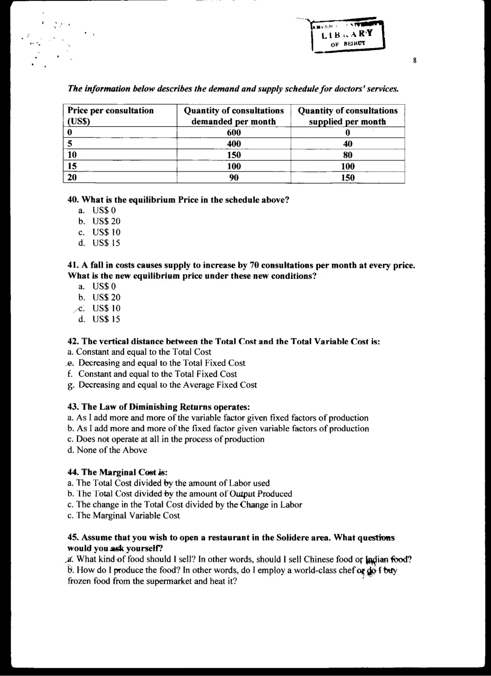 ECON 103 Exam, Fall 2002, page 8