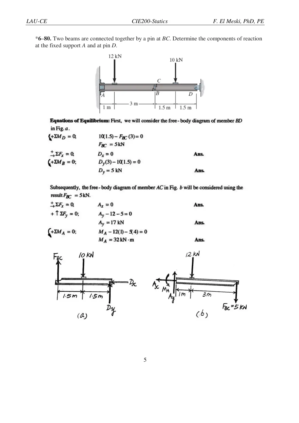 CIE 200 Homework 5 Frames Solution, Fall 2016, page 5