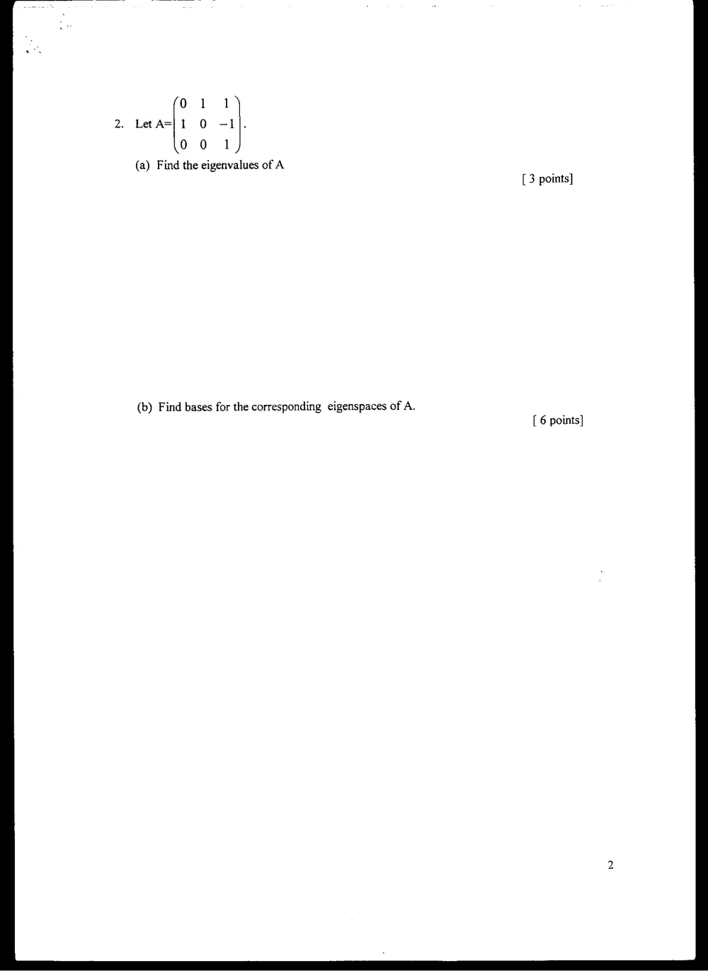 MATH 219 Final, Fall 2001, page 2