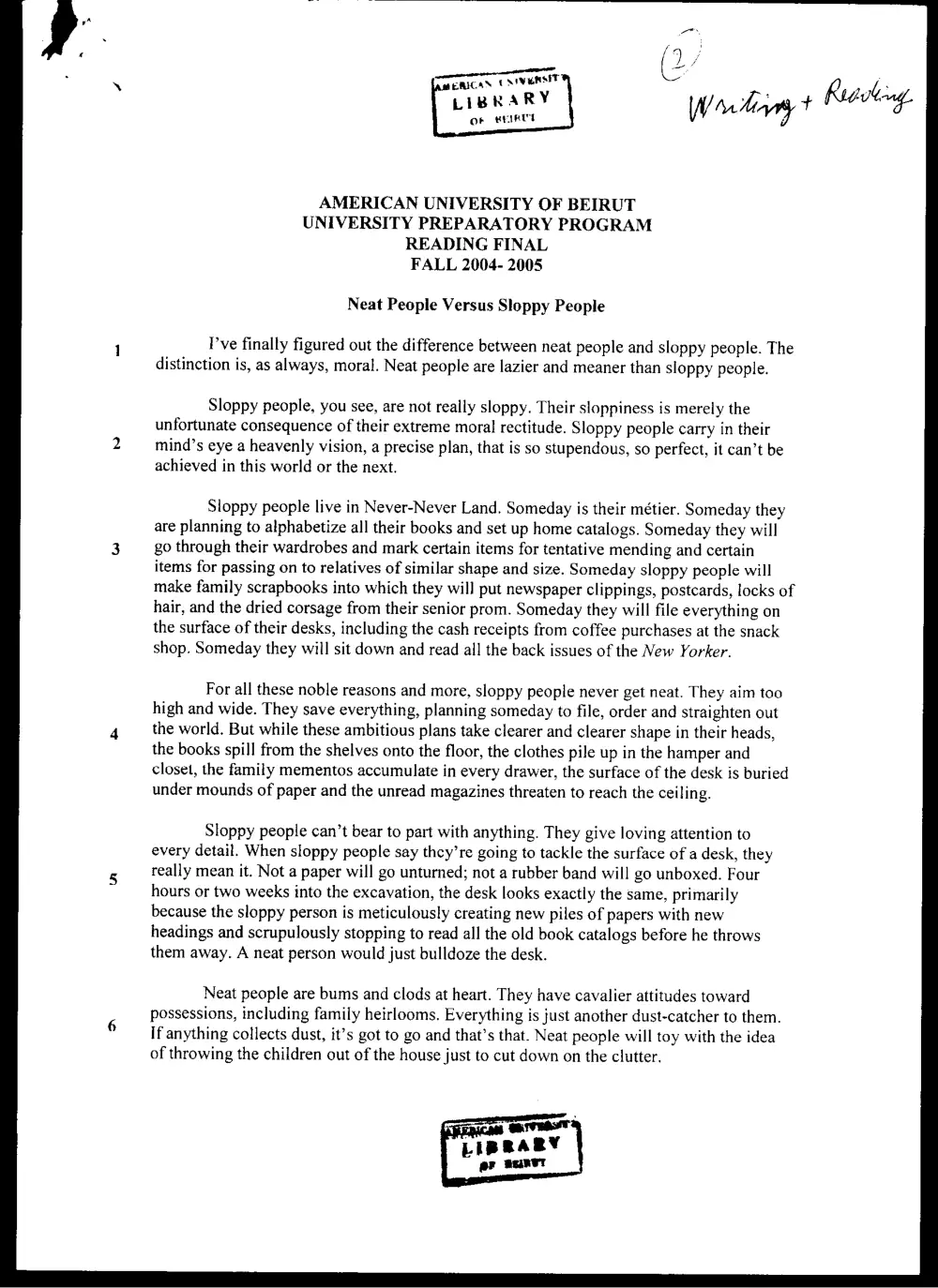 ENG 102 Final, Fall 2004, page 1