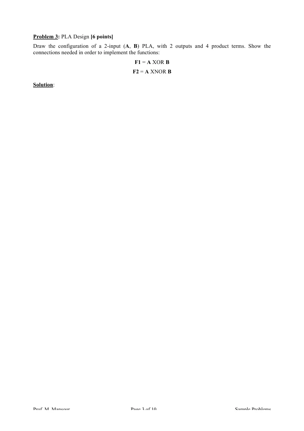 EECE 320 Problems For Final, Fall 2008, page 3
