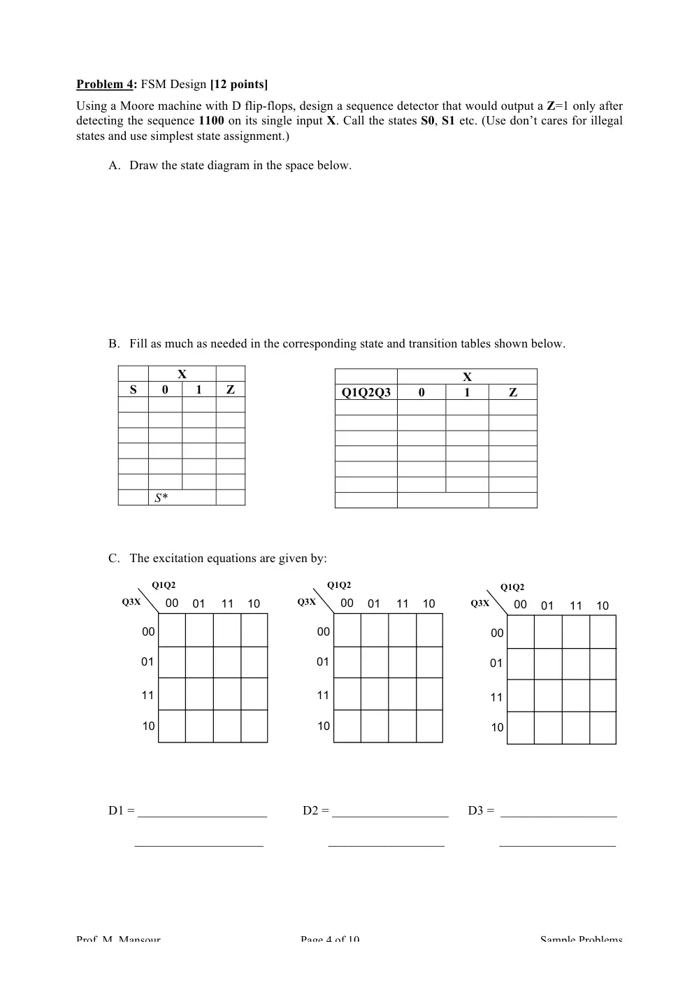 EECE 320 Problems For Final, Fall 2008, page 4