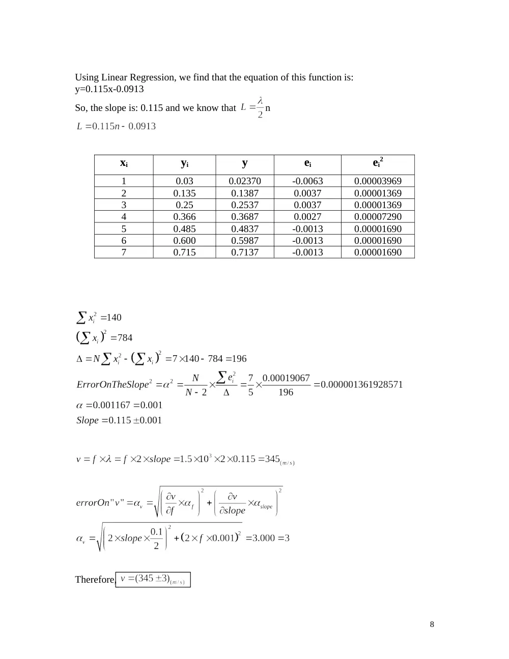 PHYS 210L Lab Sound Waves Report Solution, Fall 2012, page 8