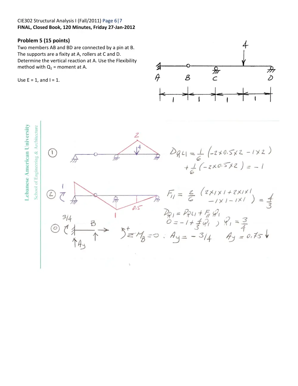 CIE 302 Final, Fall 2011, page 6