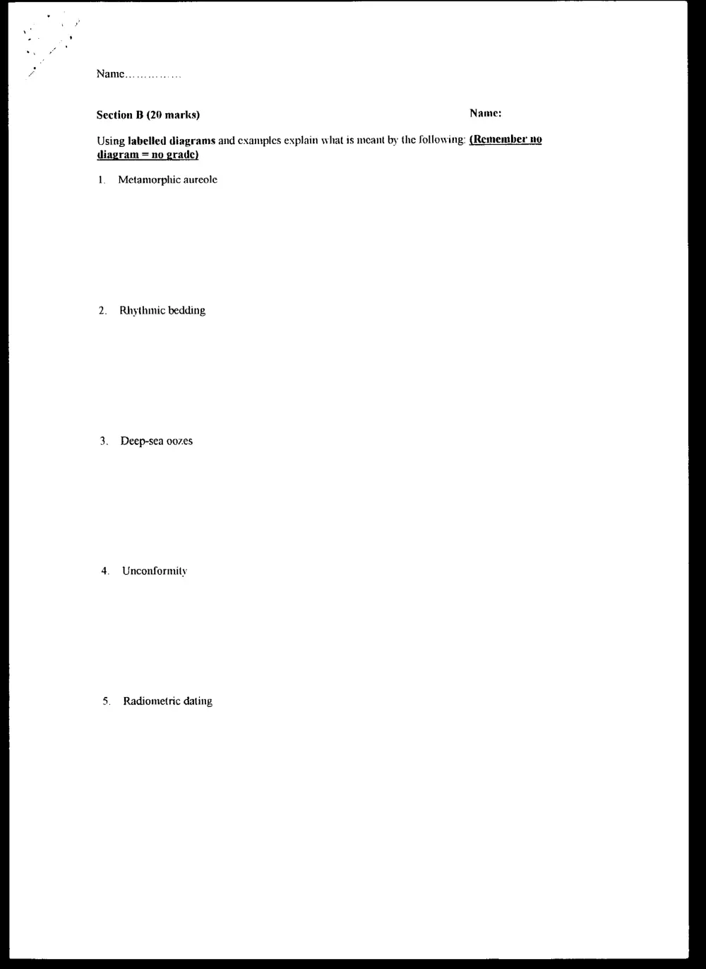 GEOL 201 Final, Fall 1998, page 8