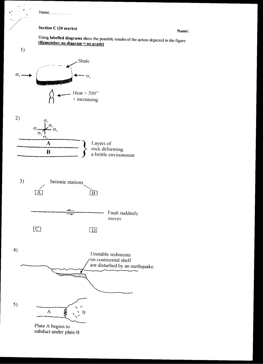 GEOL 201 Final, Fall 1998, page 9