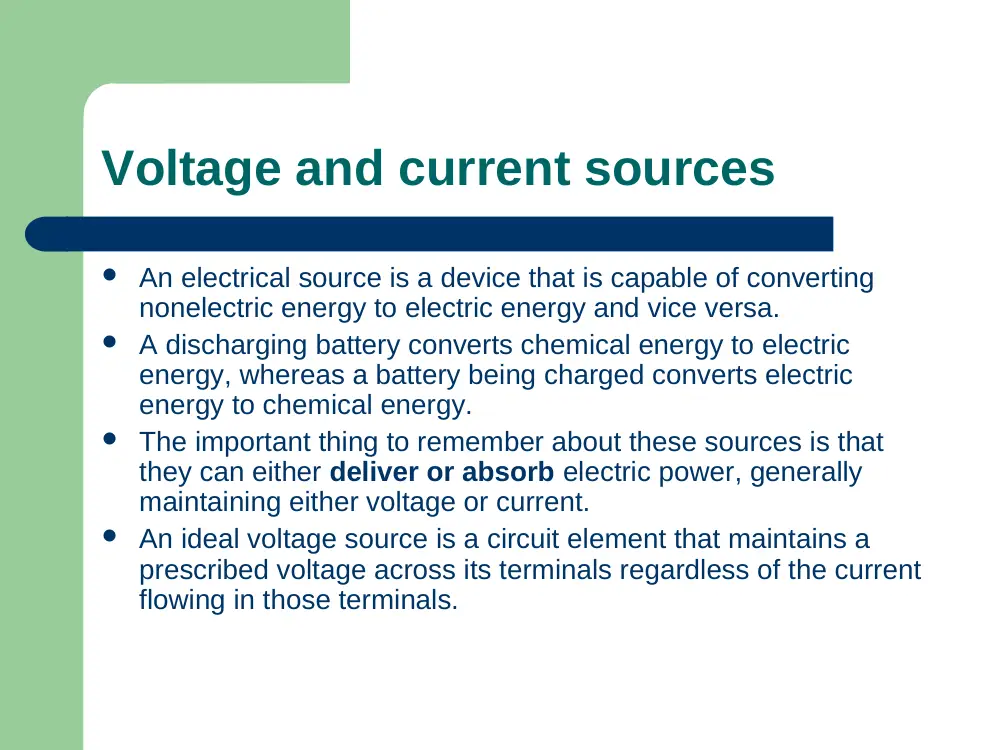 EECE 210 Lecture Circuit Elements, Spring 2012, page 2