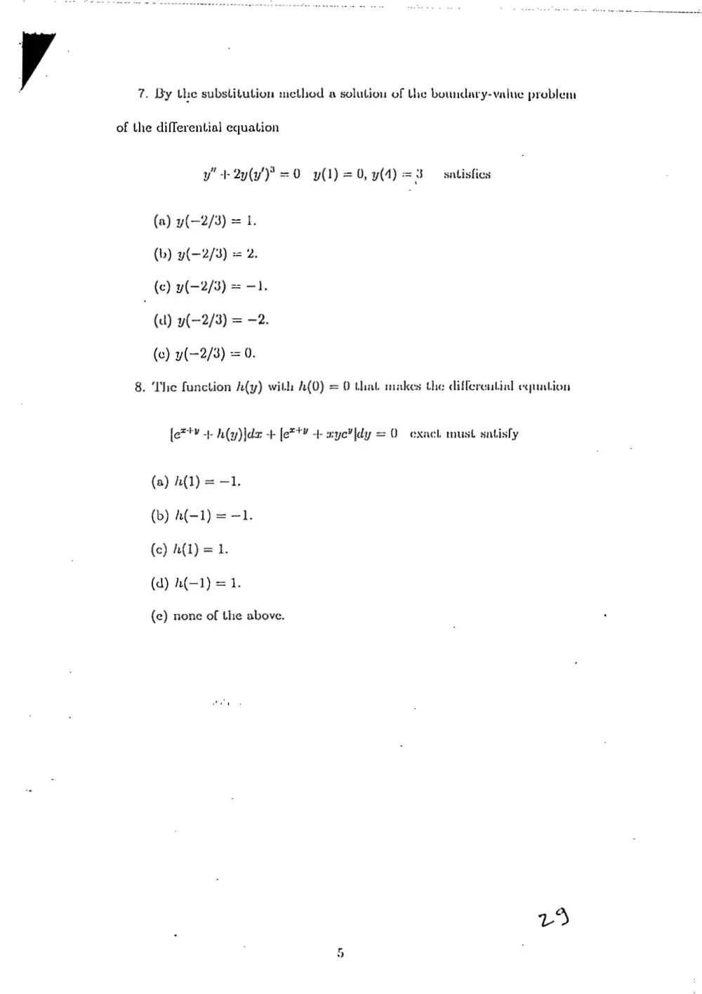 MATH 202 Questions, Fall 1998, page 1