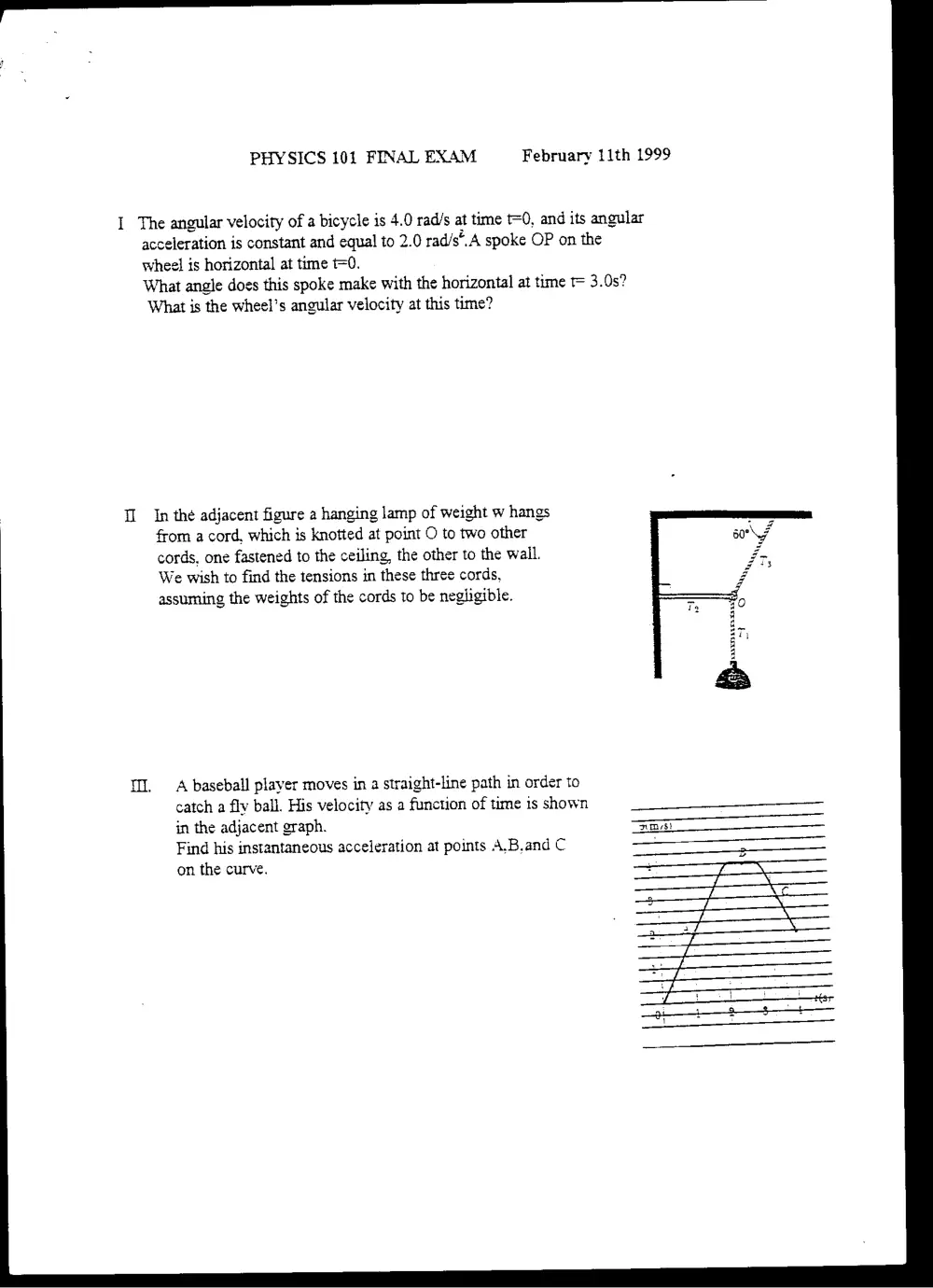 PHYS 101 Final, Fall 1998, page 2
