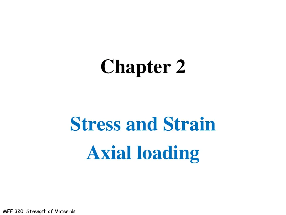 MEE 320 Chapter 2, Spring 2018, page 1