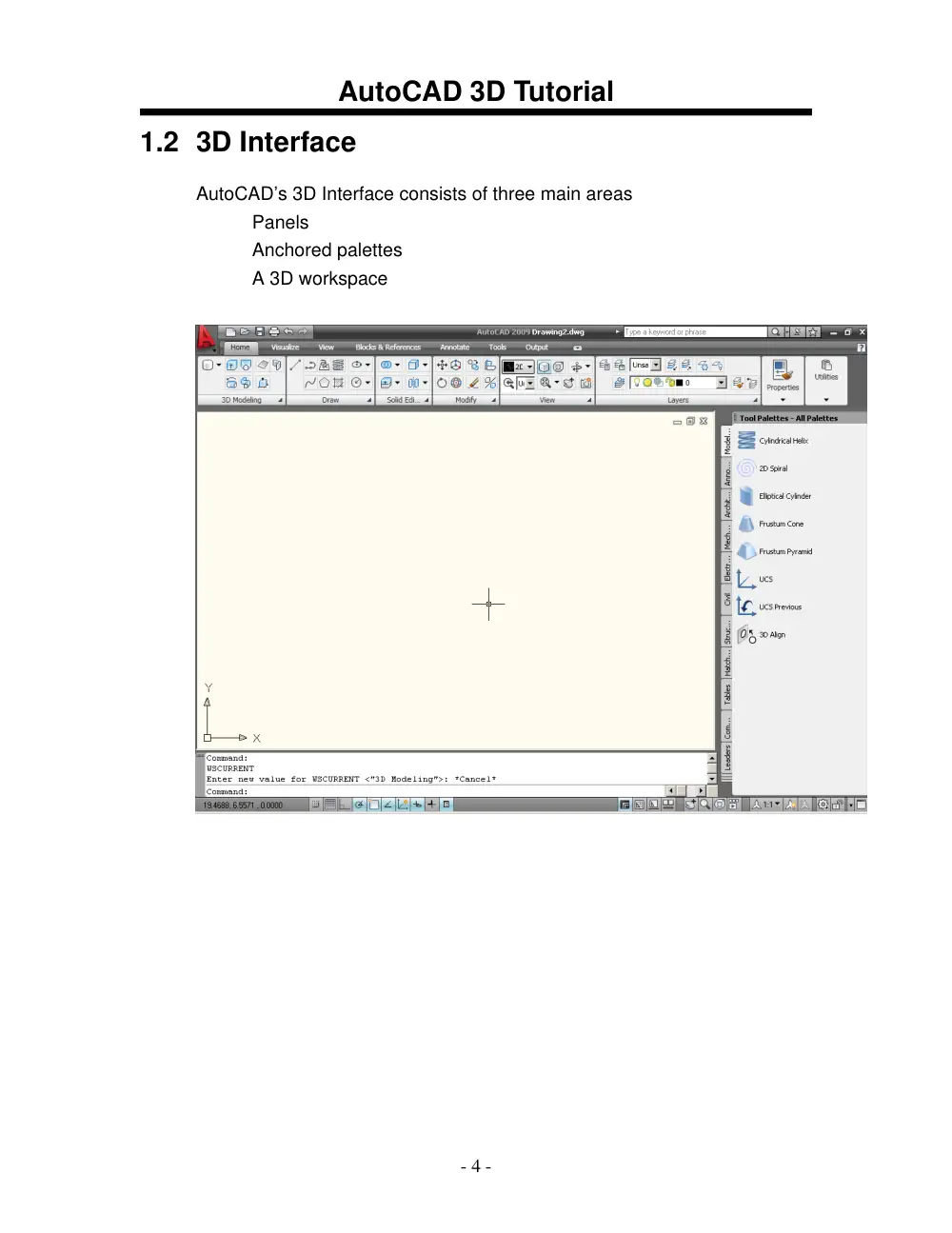 MEE 211 Tutorial AutoCAD 3D, Spring 2013, page 4