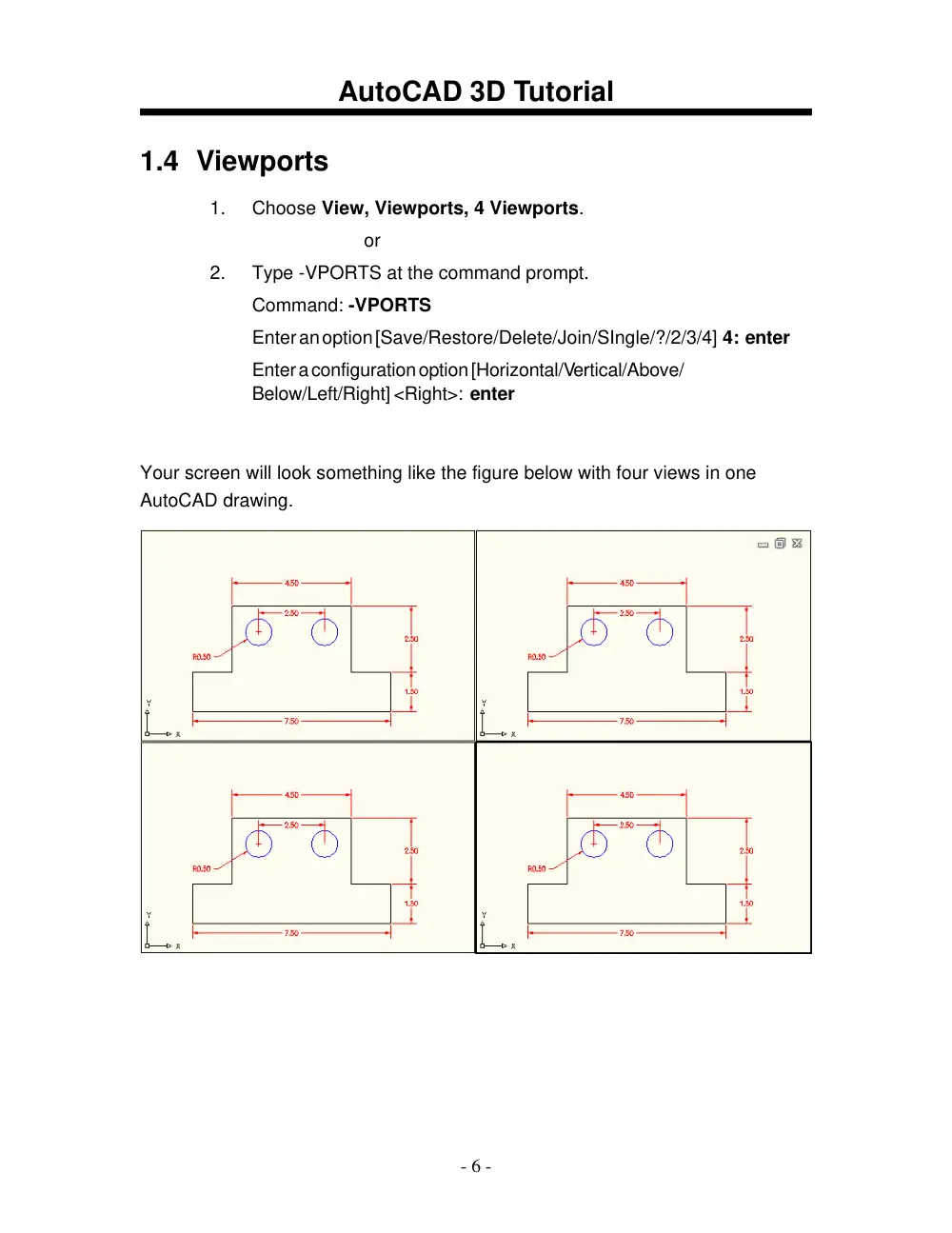MEE 211 Tutorial AutoCAD 3D, Spring 2013, page 6