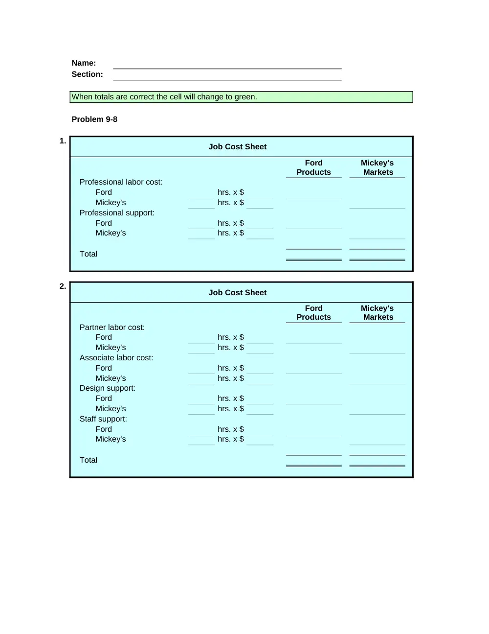 ACCT 222 Problems Excel Template 9, Fall 2014, page 7