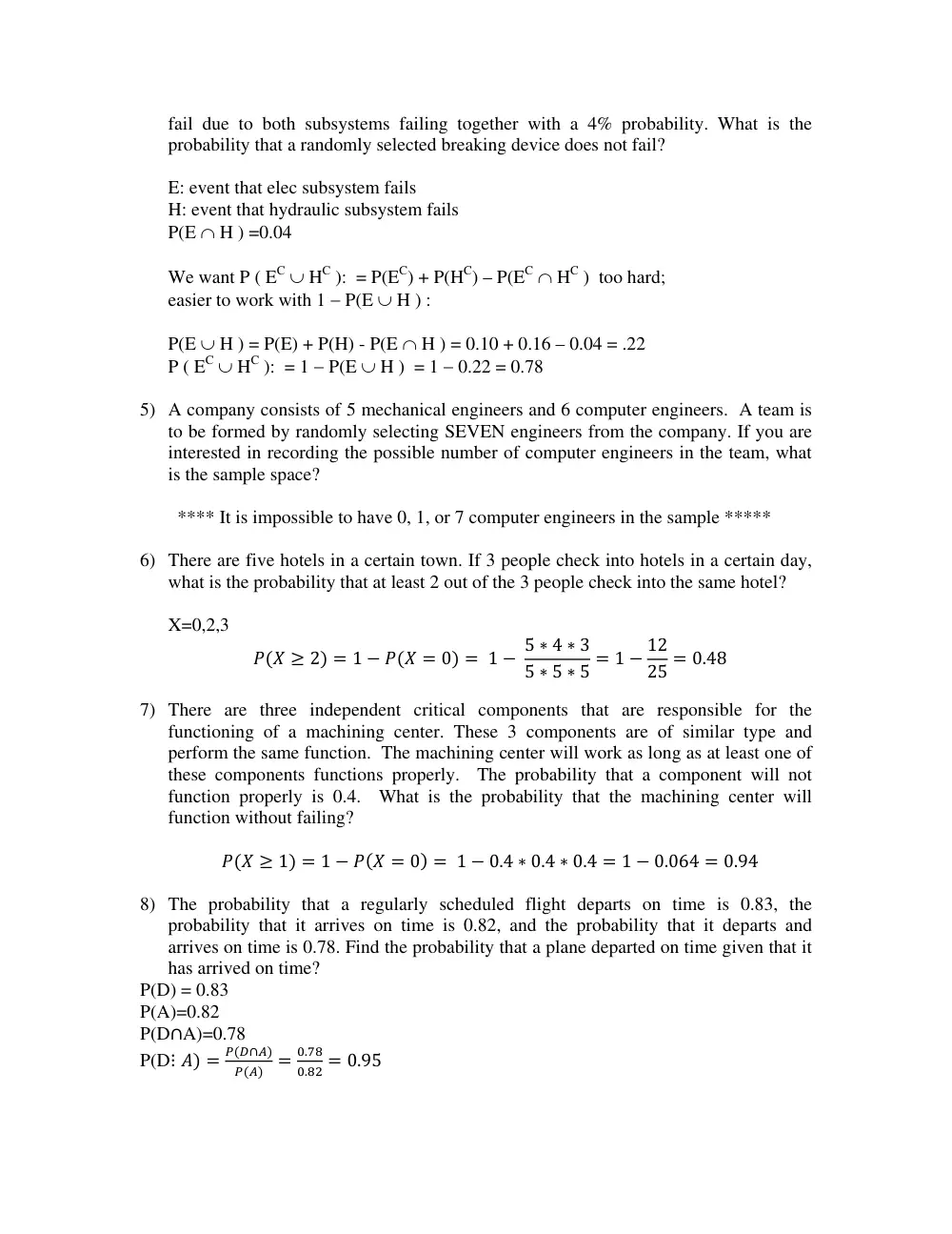 ENMG 501 Homework Solution, Spring 2015, page 2