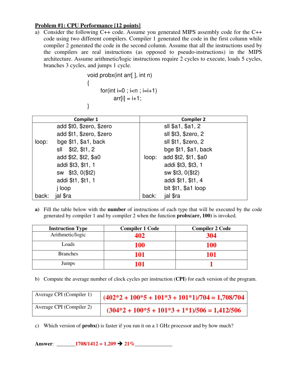 EECE 321 Midterm with Solution, Spring 2014, page 1