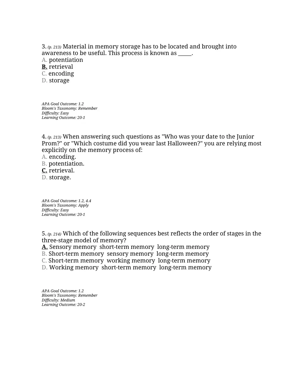 PSYC 201 Questions Chapter 7, Fall 2015, page 2