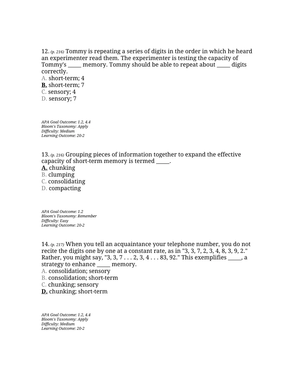 PSYC 201 Questions Chapter 7, Fall 2015, page 5