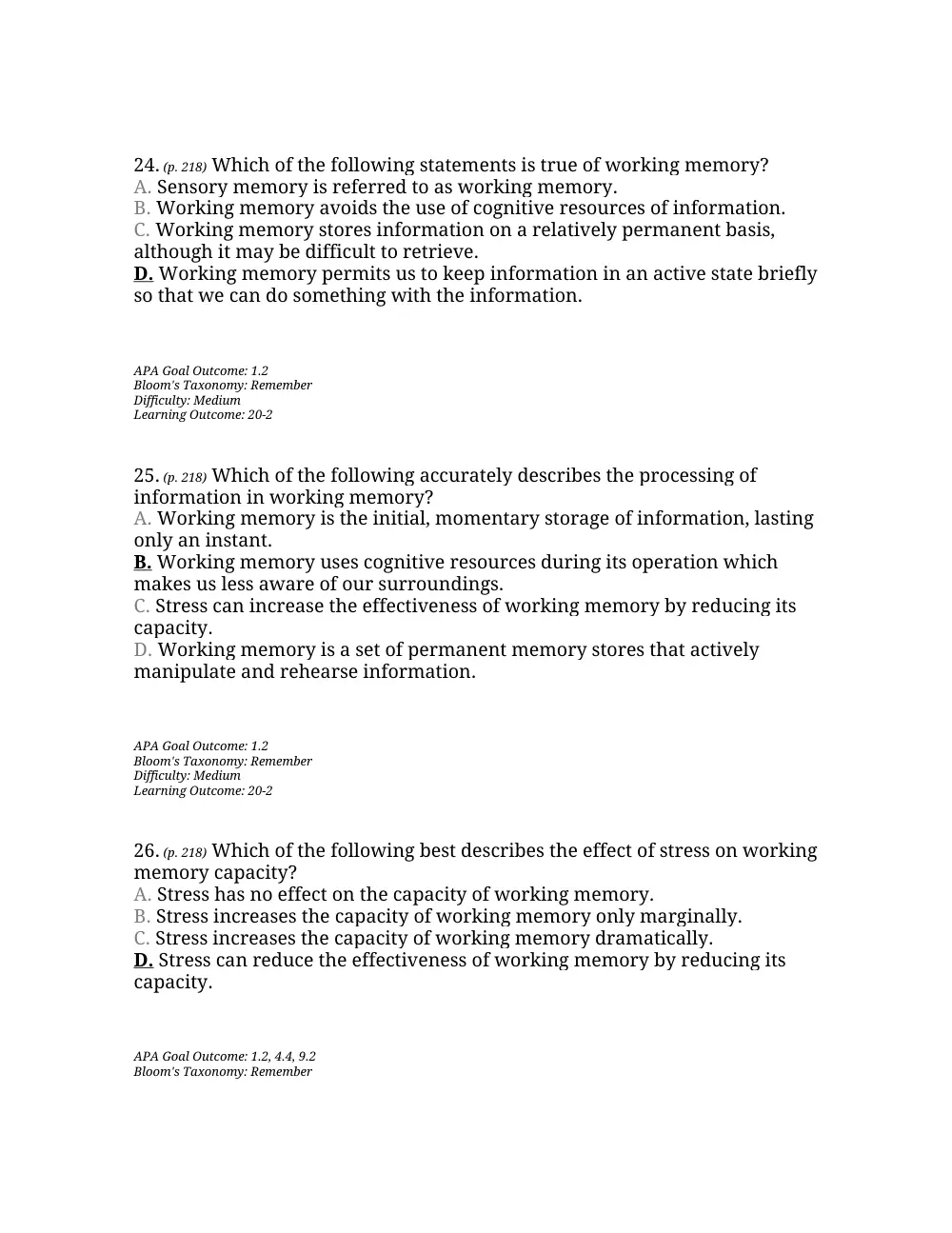 PSYC 201 Questions Chapter 7, Fall 2015, page 9