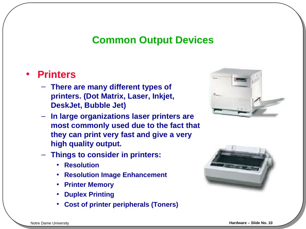 CSC 201 Chapter 2- Hardware, Fall 2001, page 10