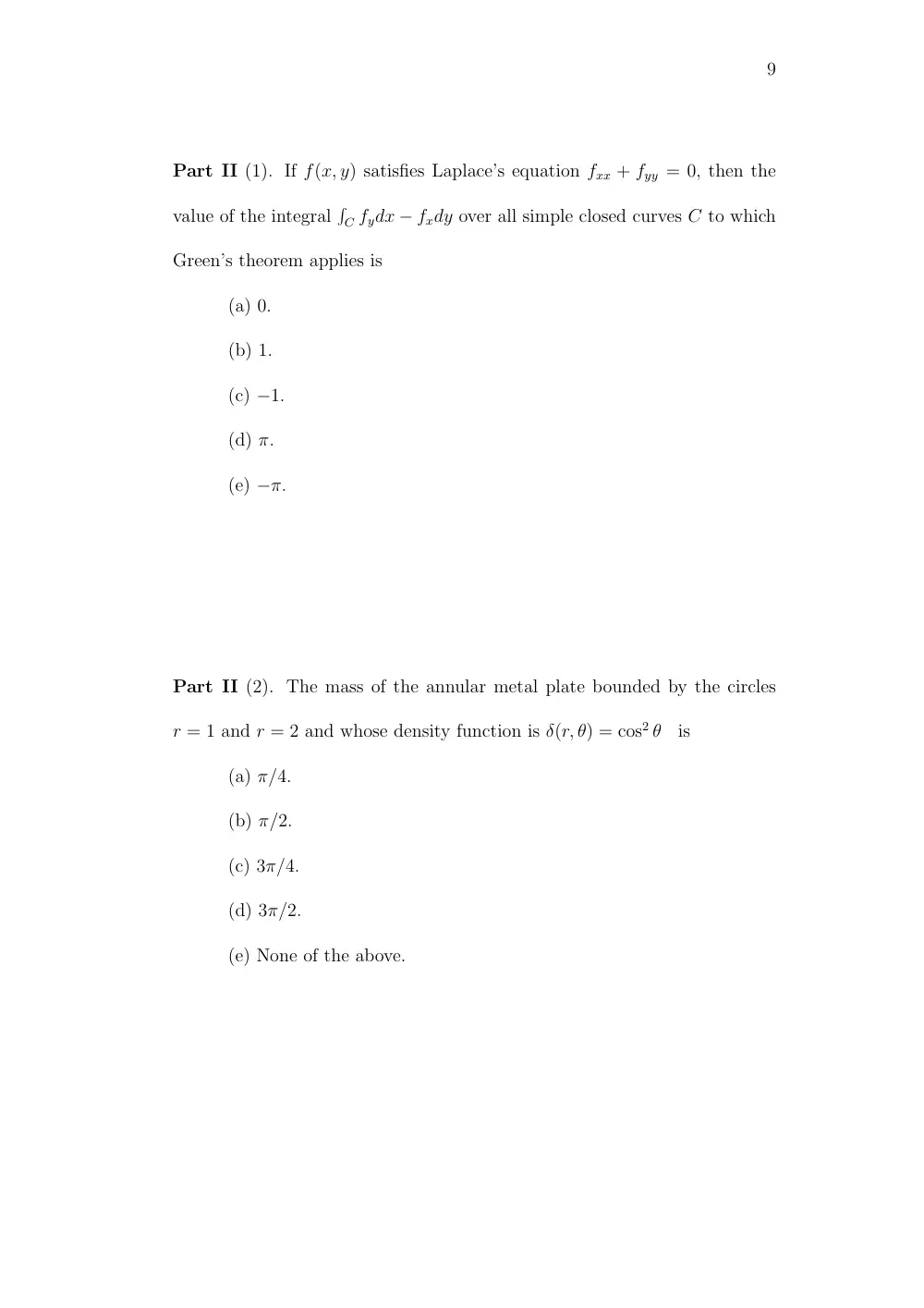 MATH 201 Final, Fall 2008, page 9