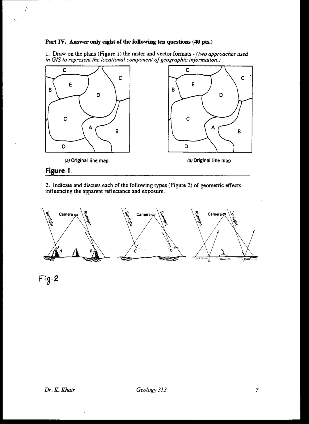 GEOL 313 Final, Fall 1995, page 7