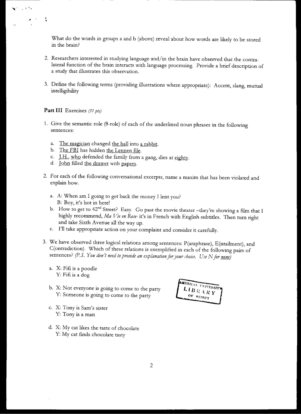 ENG 227 Final, Spring 2003, page 2
