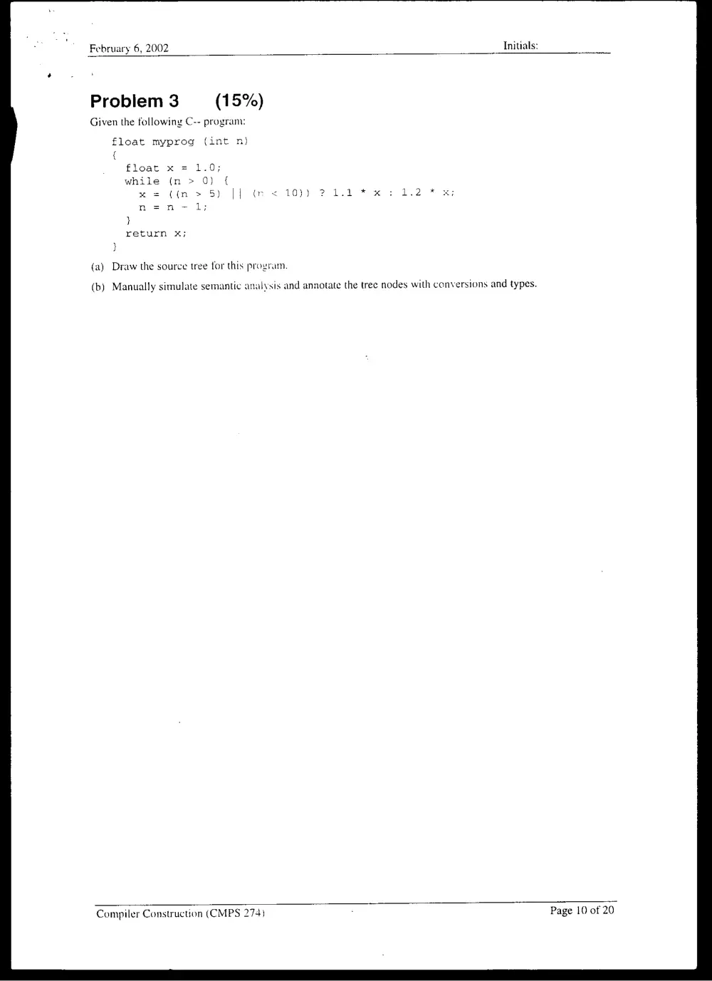 CMPS 274 Final, Fall 2001, page 10