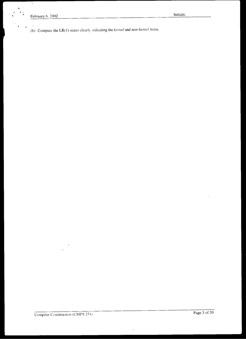 CMPS 274 Final, Fall 2001, page 3