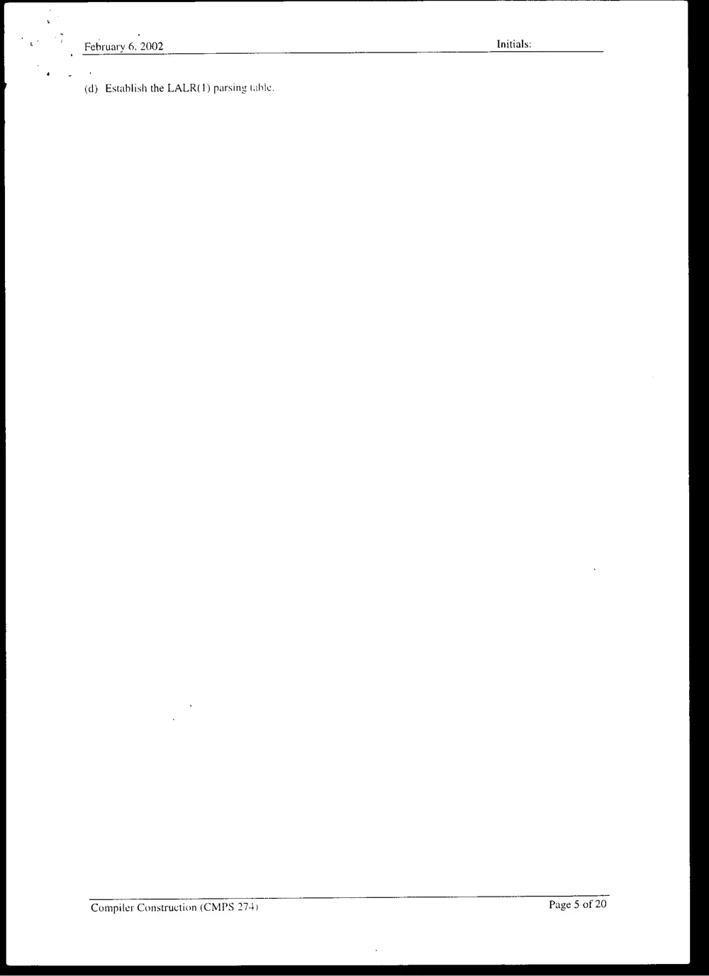 CMPS 274 Final, Fall 2001, page 5