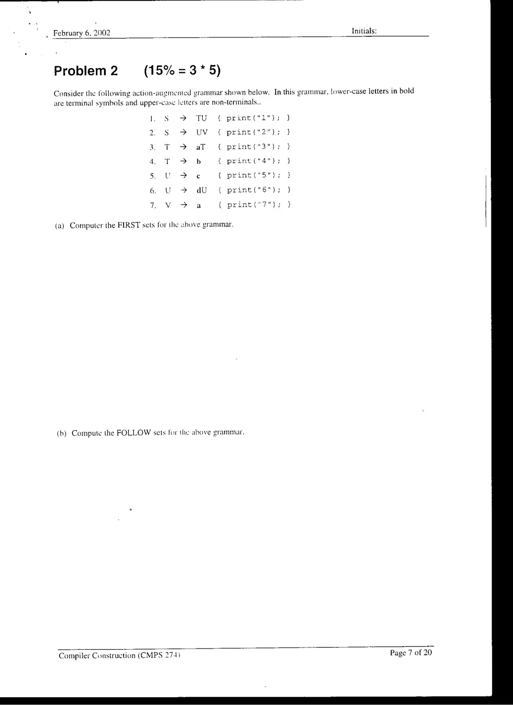 CMPS 274 Final, Fall 2001, page 7