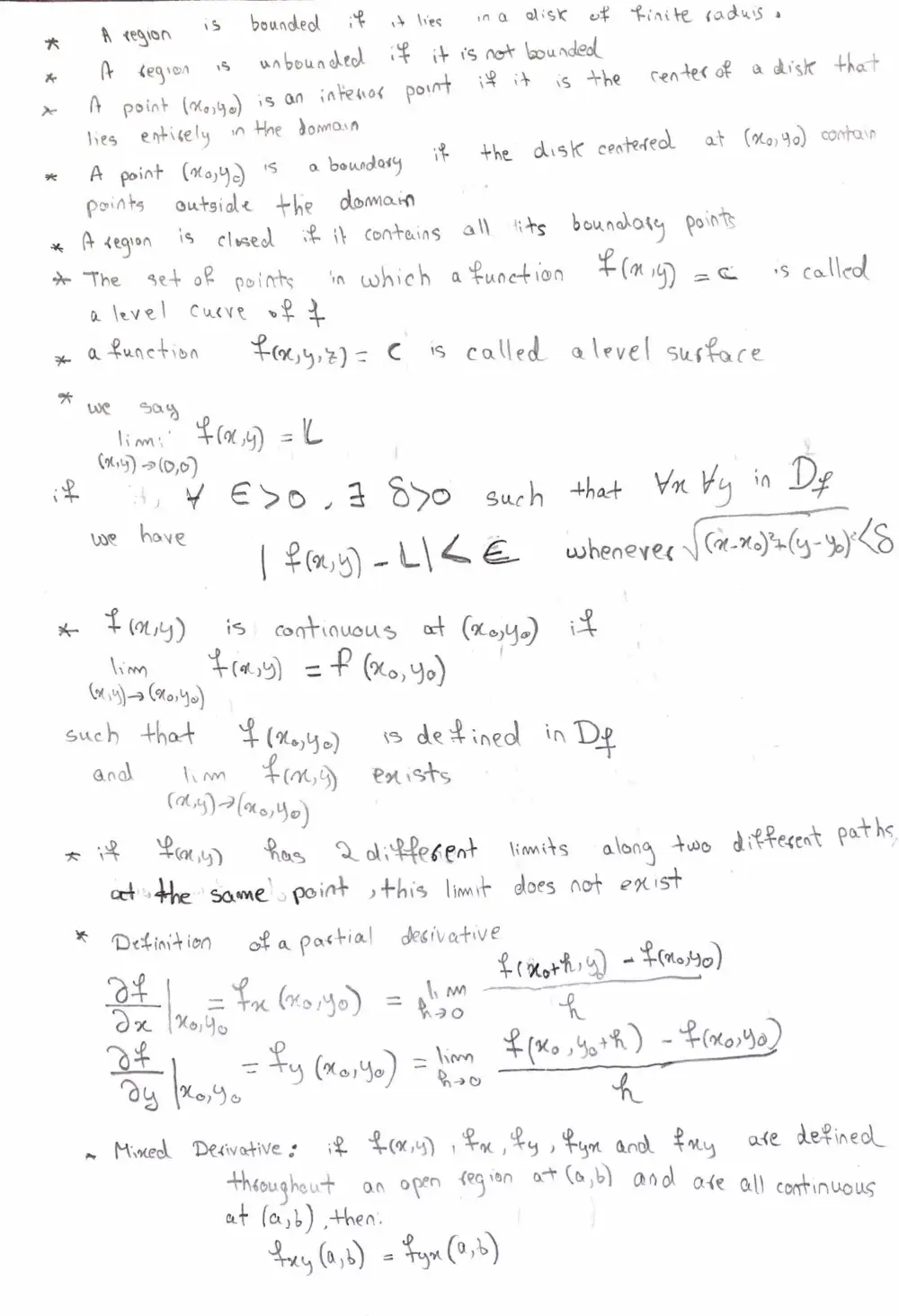 MATH 201 Notes Chapter 14 Summary, Fall 2017, page 1