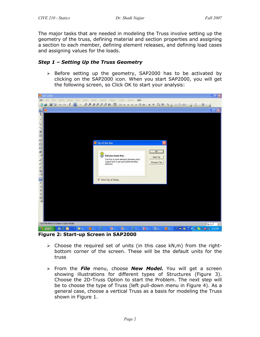 CIVE 210 Tutorial, Fall 2010, page 2