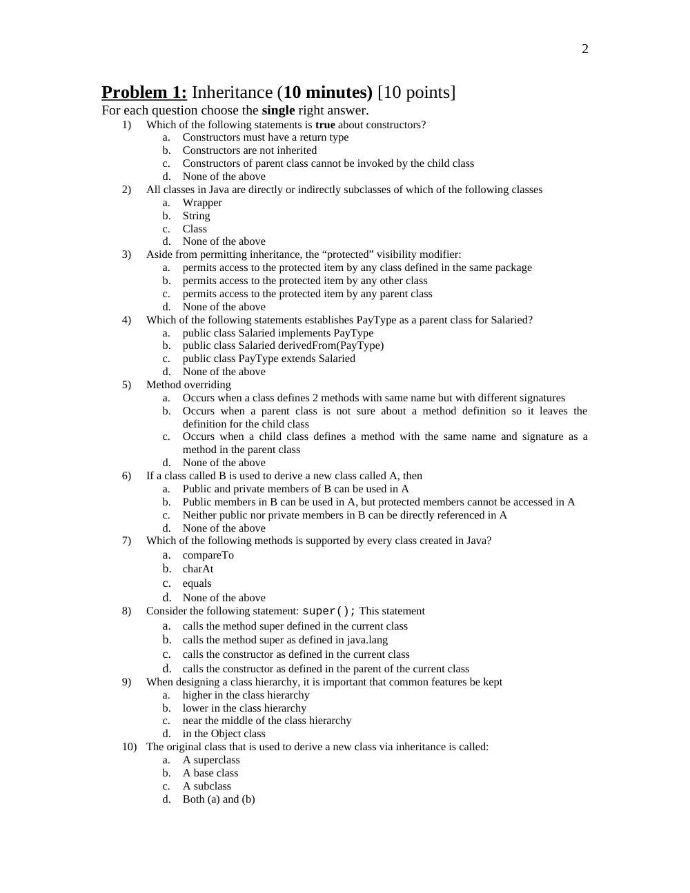 COE 212 Final, Spring 2013, page 2