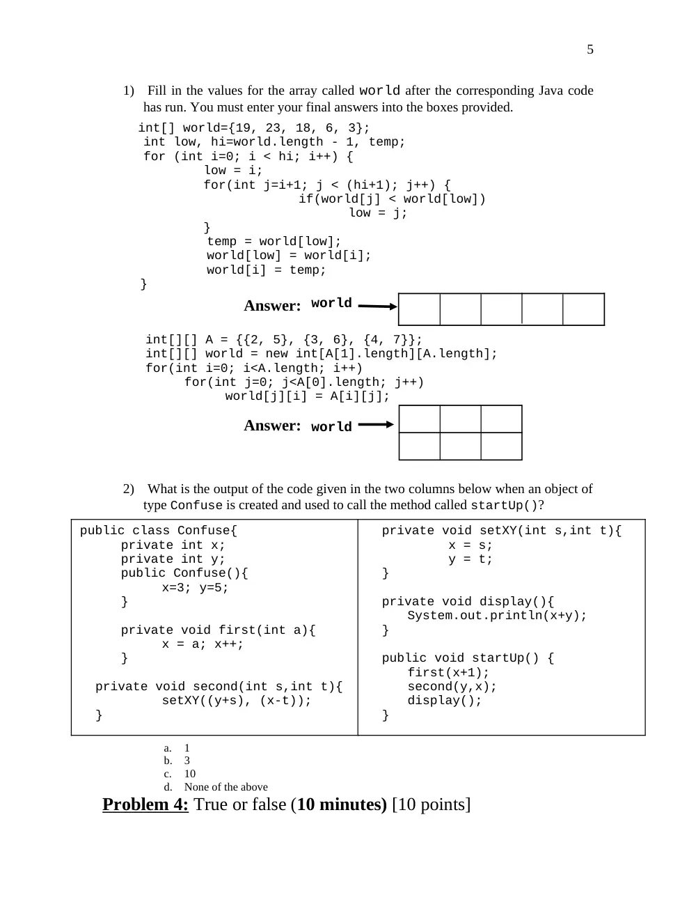 COE 212 Final, Spring 2013, page 5