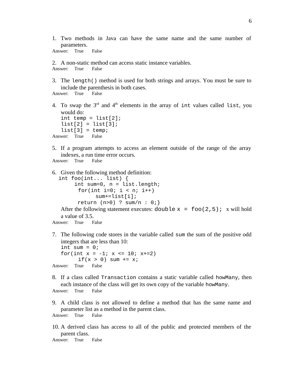 COE 212 Final, Spring 2013, page 6